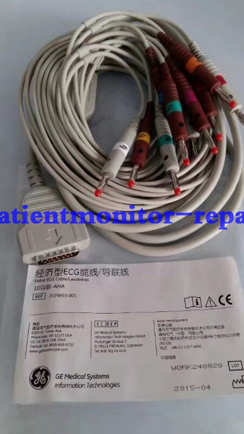 Câble de GE Volue ECG/Leaswires 2019893-001 pour la machine de MAC 1200 ECG